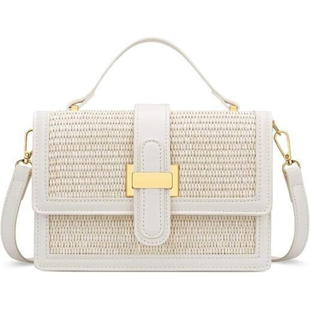 Top Handle Straw Purse For Women, Summer Straw Crossbody Bag, Handbag Shoulder